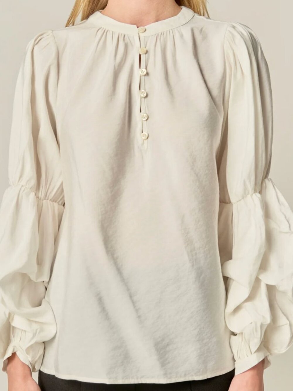 English Factory Blouson Sleeve Blouse (Size S)
